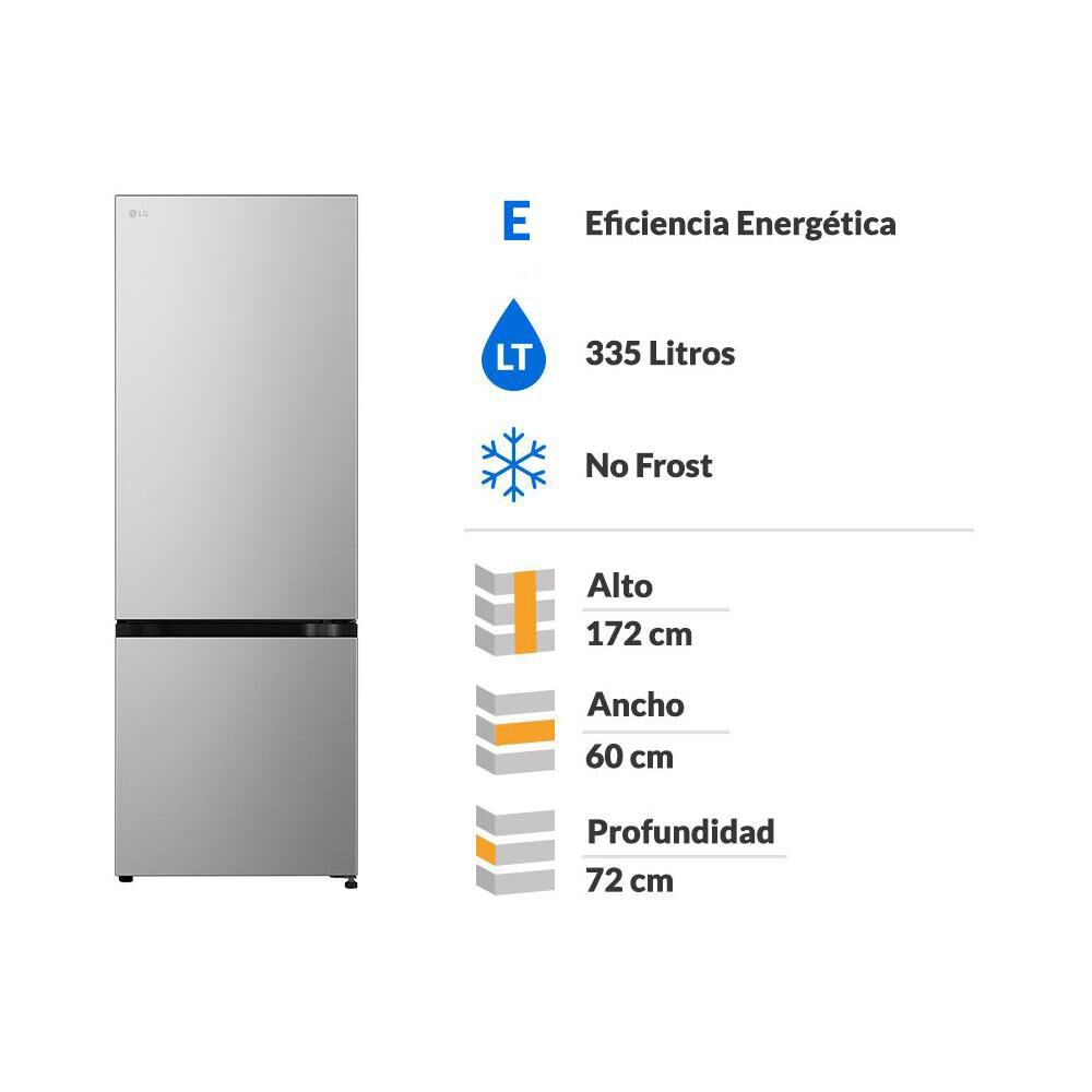 Refrigerador Bottom Freezer LG GB34BPY.APYPECL / No Frost / 335 Litros image number 1.0
